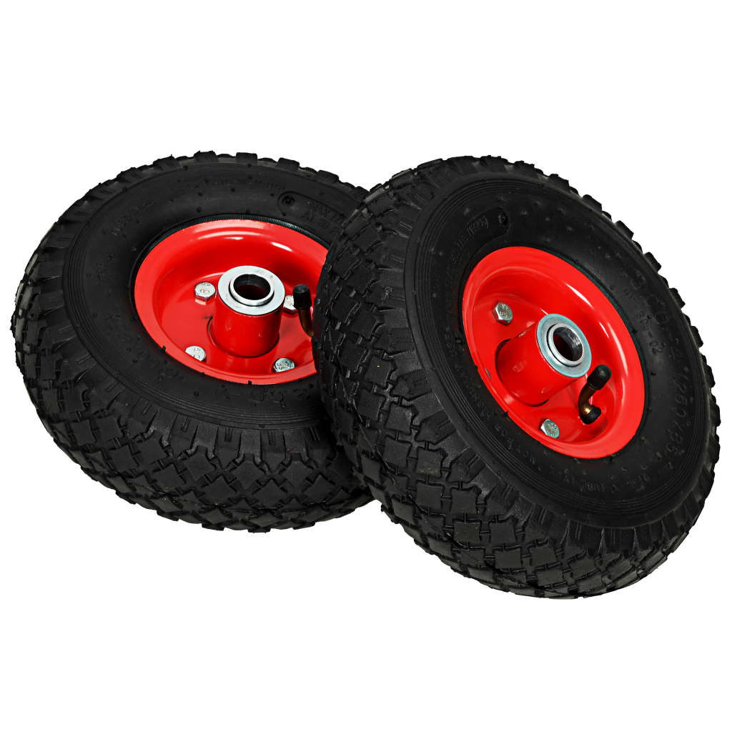 vidaXL Roues de diable 2 pcs Caoutchouc 3.00-4 (245x82)