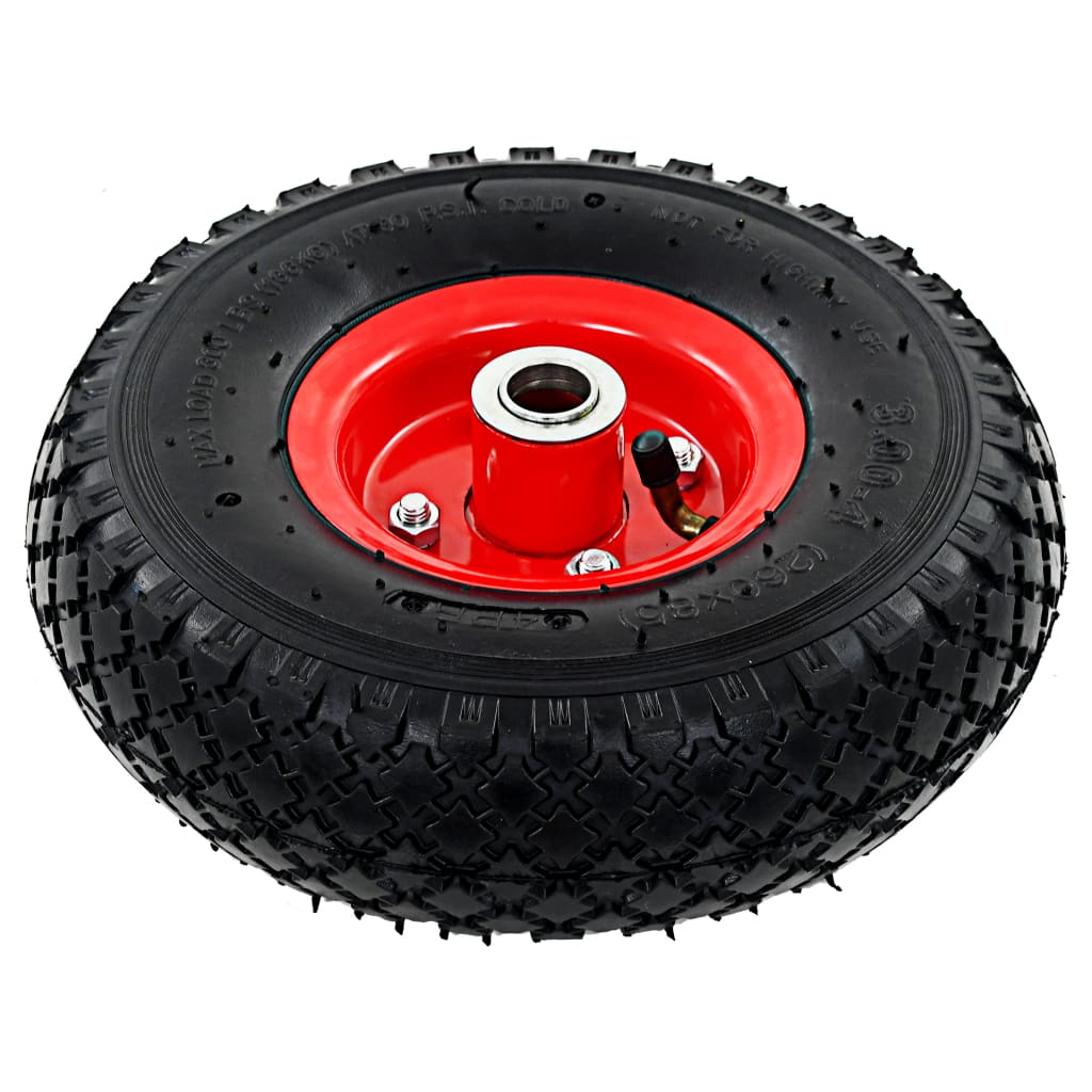 vidaXL Roues de diable 2 pcs Caoutchouc 3.00-4 (245x82)