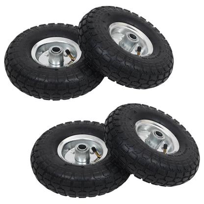 vidaXL Roue de diable 4 pcs Caoutchouc 4.10/3.50-4 (260 x 83 mm)