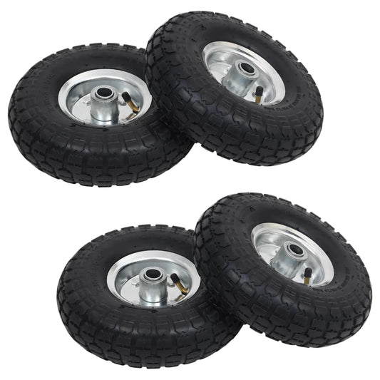 vidaXL Roue de diable 4 pcs Caoutchouc 4.10/3.50-4 (260 x 83 mm)
