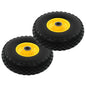 vidaXL Roue de diable 2 pcs PU solide 3.00-4