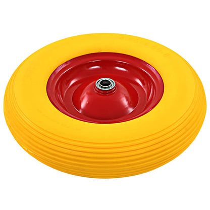 vidaXL Roue pour brouette avec axe PU solide 4.00-8 390 mm