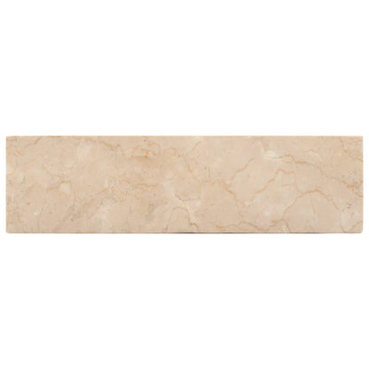 vidaXL Lavabo 45x30x12 cm marbre crème brillant