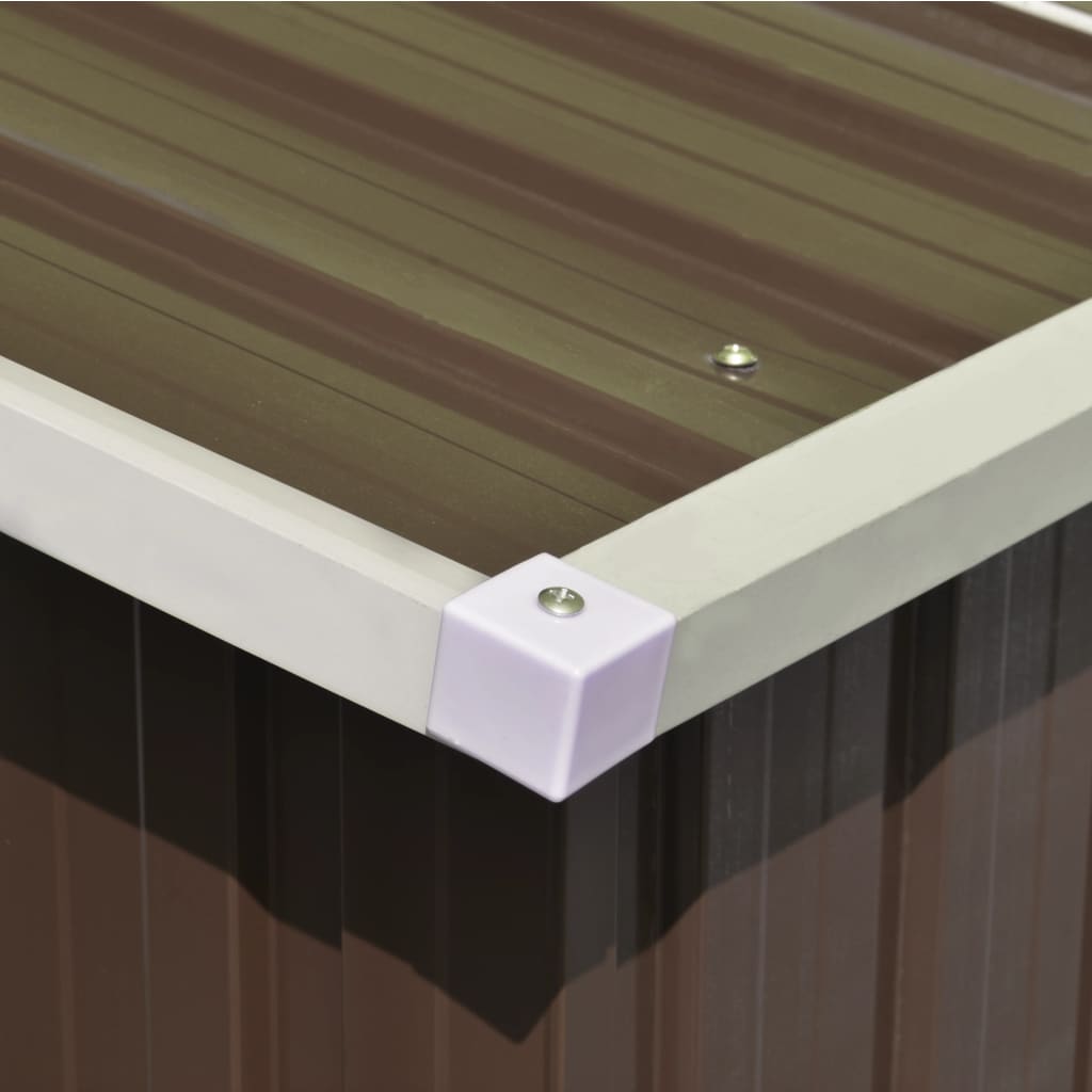 vidaXL Abri de jardin 257x298x178 cm Métal Marron
