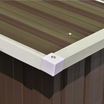 vidaXL Abri de jardin 257x298x178 cm Métal Marron