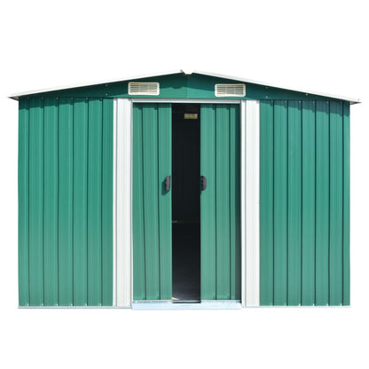 vidaXL Abri de jardin 257x392x181 cm Métal Vert