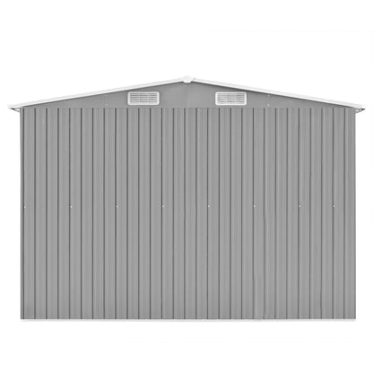 vidaXL Abri de jardin 257x392x181 cm Métal Gris