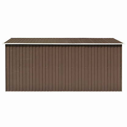 vidaXL Abri de jardin 257x392x181 cm Métal Marron