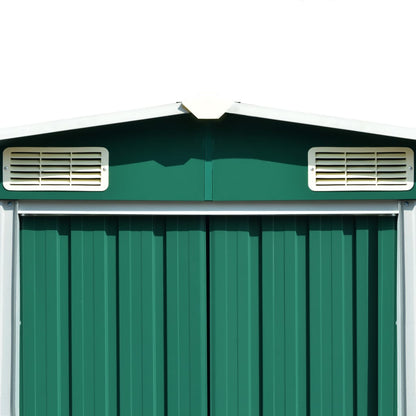 vidaXL Abri de jardin 257x489x181 cm Métal Vert