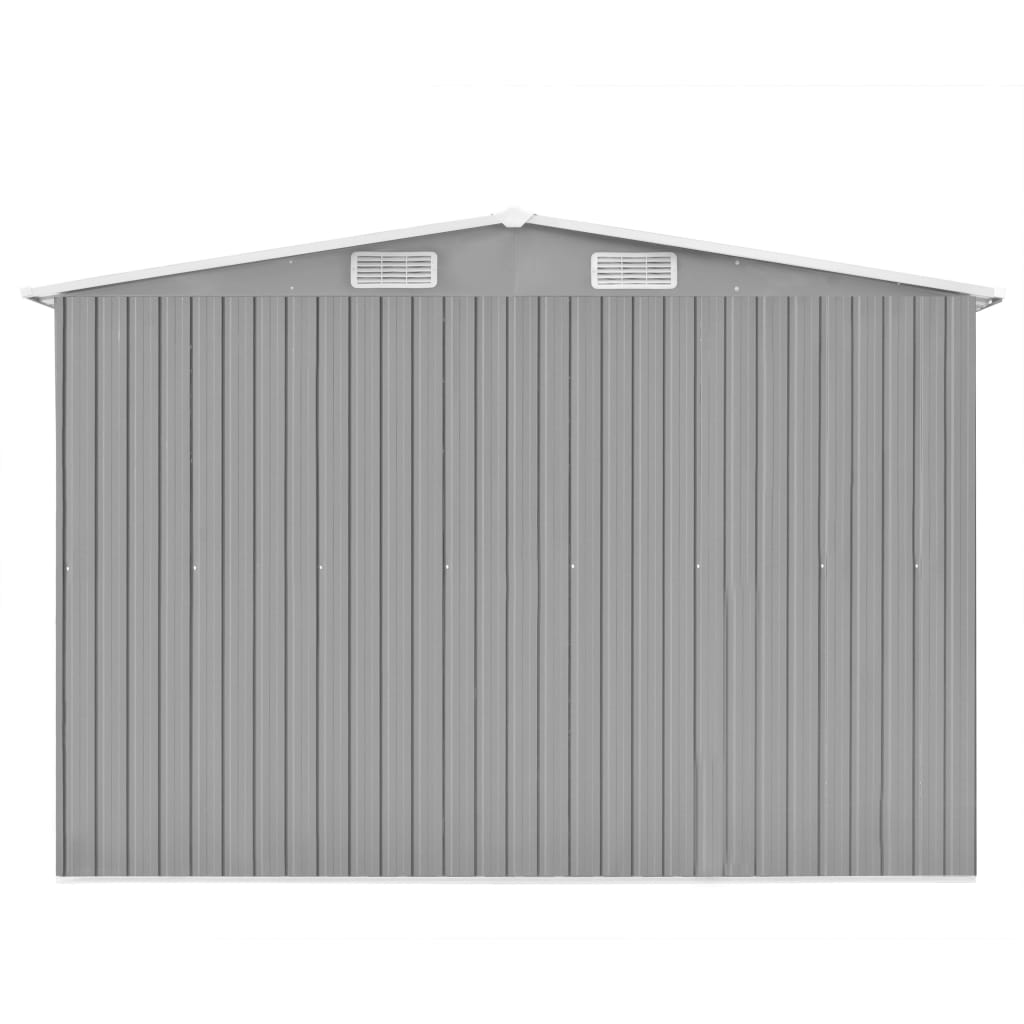 vidaXL Abri de jardin 257x489x181 cm Métal Gris