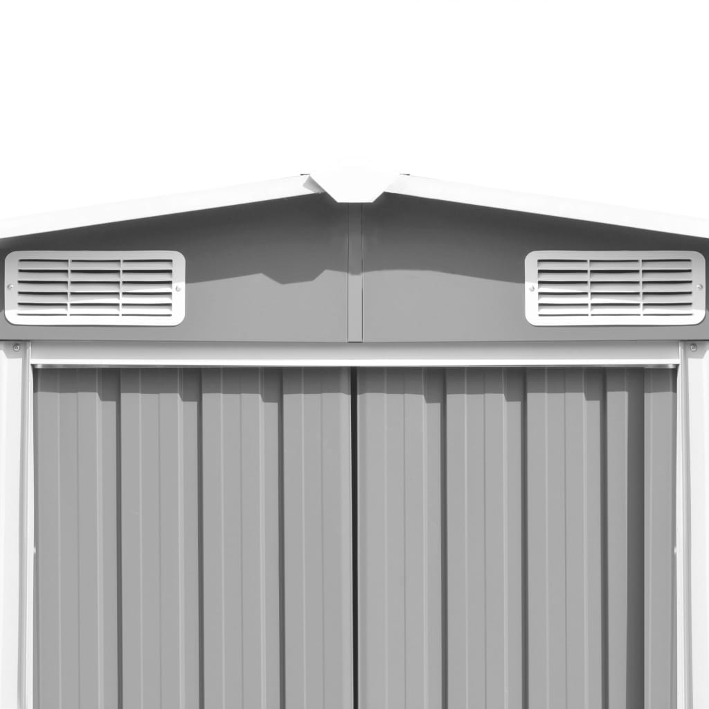 vidaXL Abri de jardin 257x489x181 cm Métal Gris