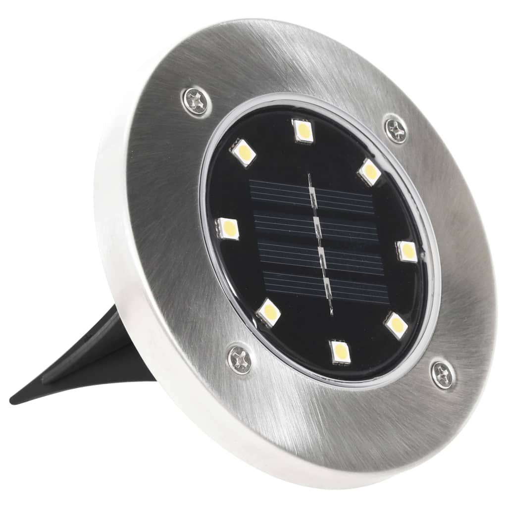 vidaXL Lampe solaire au sol 8 pcs Lumières LED blanches