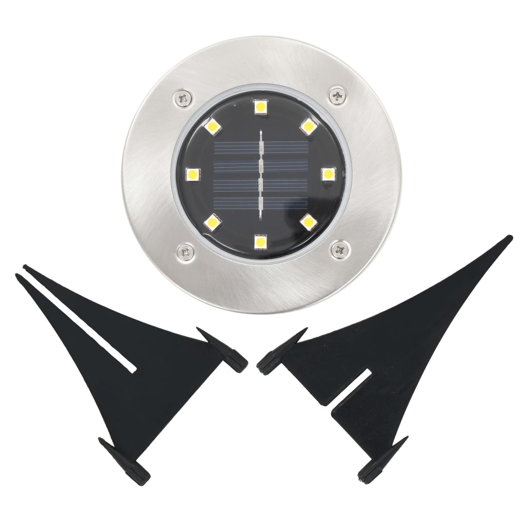 vidaXL Lampe solaire au sol 8 pcs Lumières LED blanches