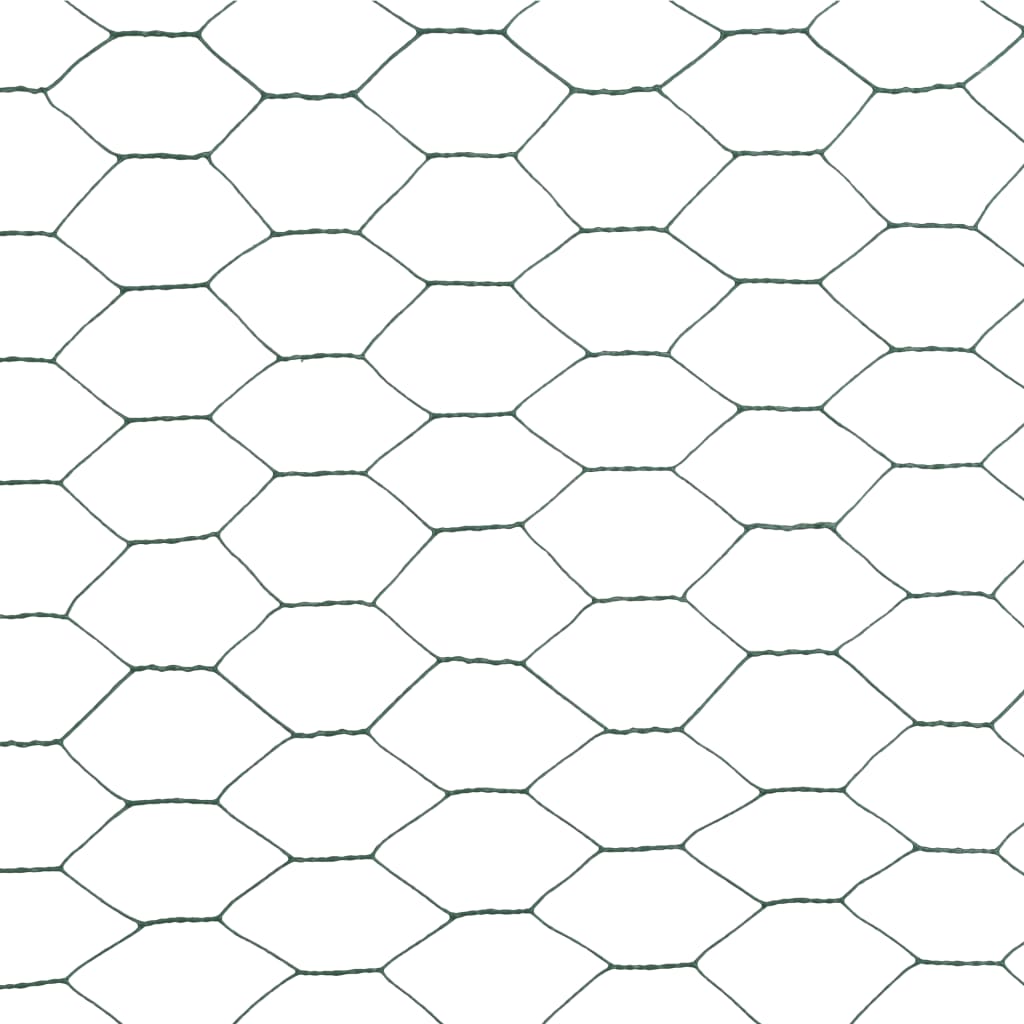 vidaXL Grillage Acier avec revêtement en PVC 25x1,5 m Vert