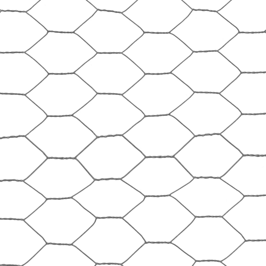 vidaXL Grillage Acier avec revêtement en PVC 25x0,75 m Gris