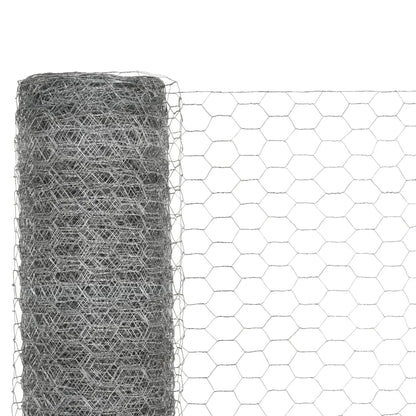 vidaXL Grillage pour volière Acier galvanisé 25x1,5 m Argenté