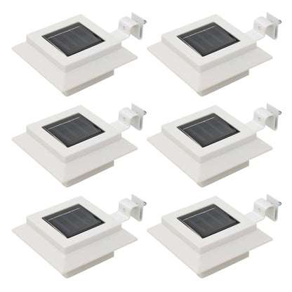 vidaXL Lampe solaire à LED carrée d'extérieur 6 pcs 12 cm Blanc