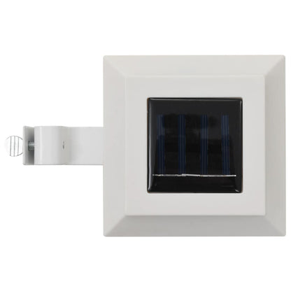 vidaXL Lampe solaire à LED carrée d'extérieur 6 pcs 12 cm Blanc