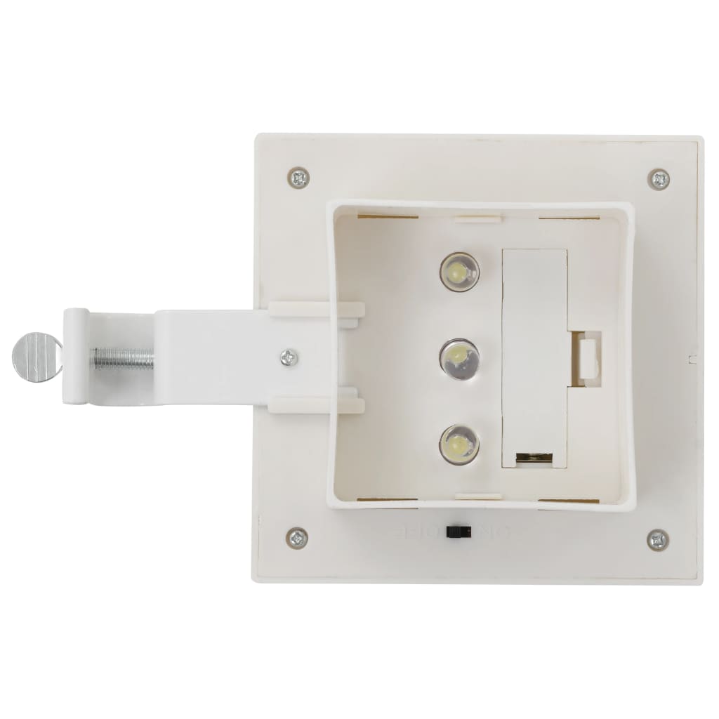 vidaXL Lampe solaire à LED carrée d'extérieur 6 pcs 12 cm Blanc