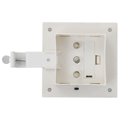 vidaXL Lampe solaire à LED carrée d'extérieur 6 pcs 12 cm Blanc