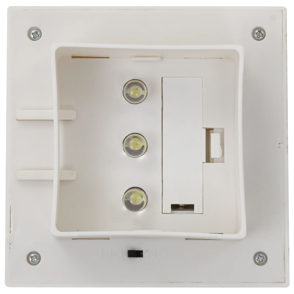 vidaXL Lampe solaire à LED carrée d'extérieur 6 pcs 12 cm Blanc