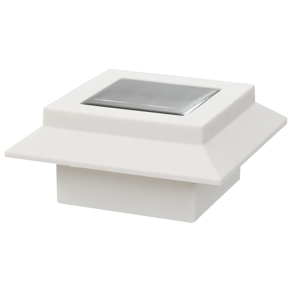 vidaXL Lampe solaire à LED carrée d'extérieur 6 pcs 12 cm Blanc