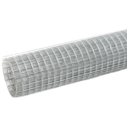 vidaXL Grillage pour volière Acier galvanisé 25x0,5 m Argenté