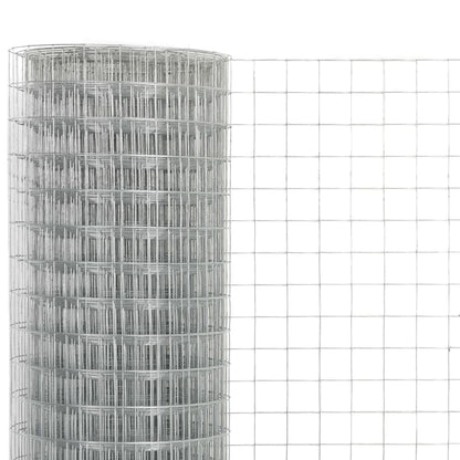 vidaXL Grillage pour volière Acier galvanisé 25x0,5 m Argenté