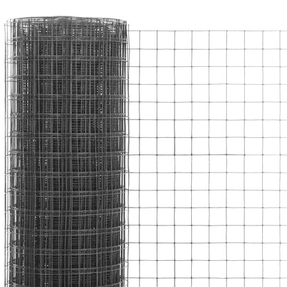 vidaXL Grillage Acier avec revêtement en PVC 10x1 m Gris