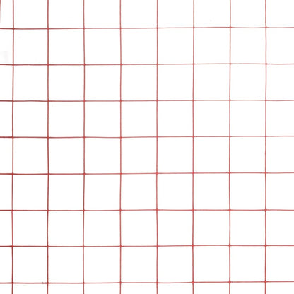vidaXL Grillage Acier avec revêtement en PVC 10x1,5 m Rouge