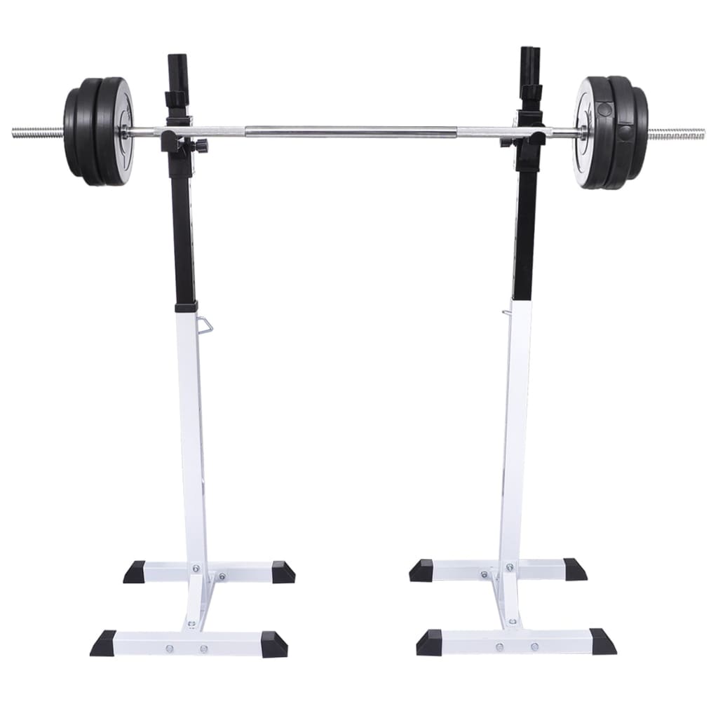 vidaXL Support d'haltères avec jeu d'haltères et de poids 60,5 kg