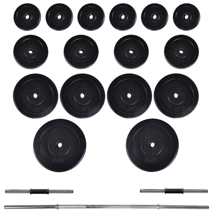 vidaXL Support d'haltères avec jeu d'haltères et de poids 60,5 kg