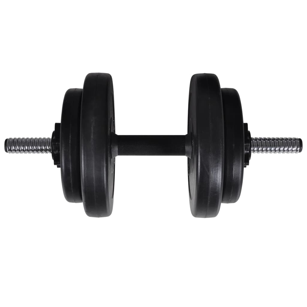 vidaXL Support d'haltères avec jeu d'haltères et de poids 60,5 kg