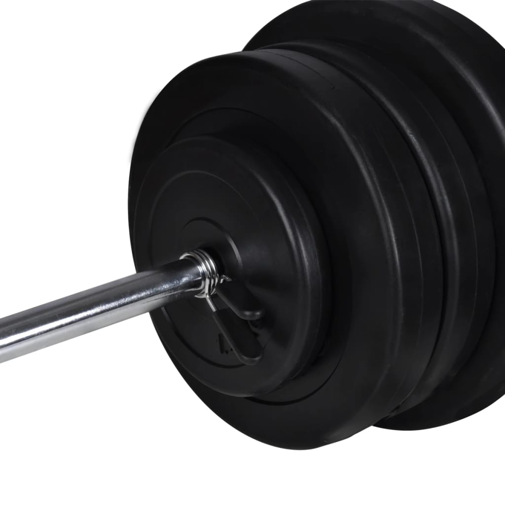 vidaXL Support d'haltères avec jeu d'haltères et de poids 60,5 kg