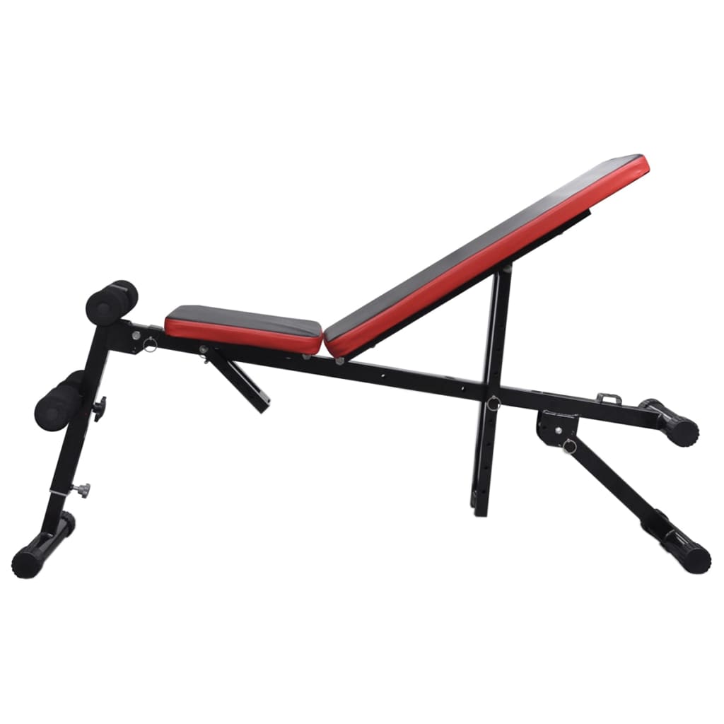 vidaXL Banc d'entraînement réglable avec jeu d'haltères 30,5 kg