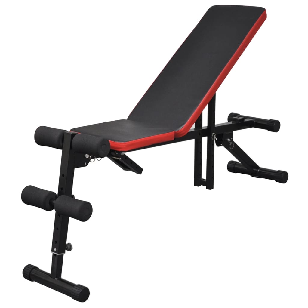 vidaXL Banc d'entraînement réglable avec jeu d'haltères 30,5 kg