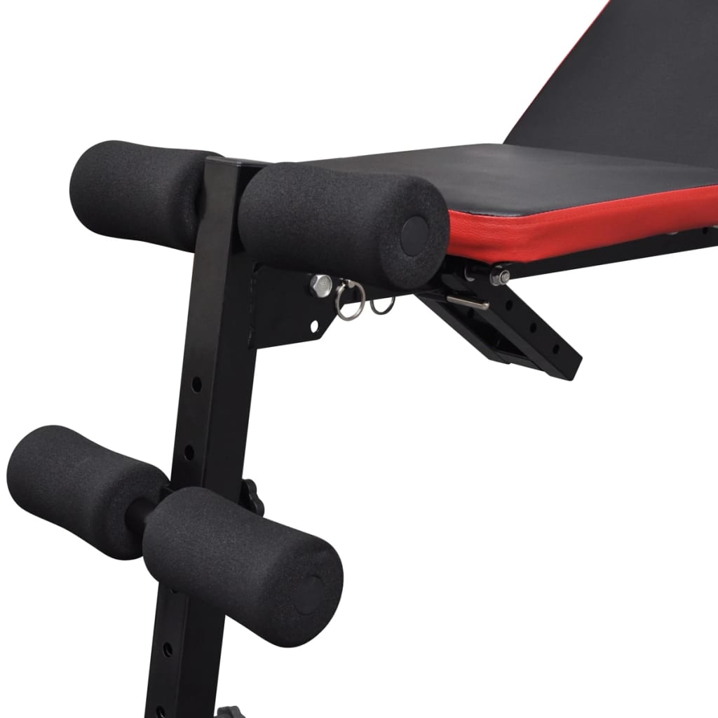 vidaXL Banc d'entraînement réglable avec jeu d'haltères 30,5 kg