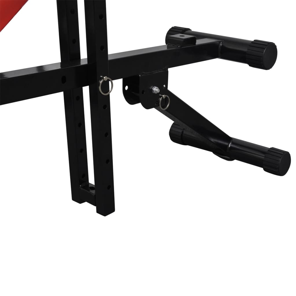 vidaXL Banc d'entraînement réglable avec jeu d'haltères 30,5 kg