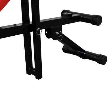 vidaXL Banc d'entraînement réglable avec jeu d'haltères 30,5 kg