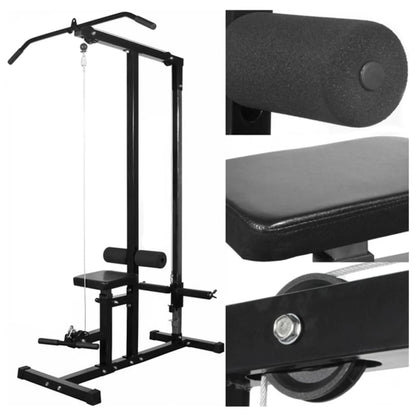 vidaXL Tour de musculation avec jeu d'haltères et poids 60,5 kg