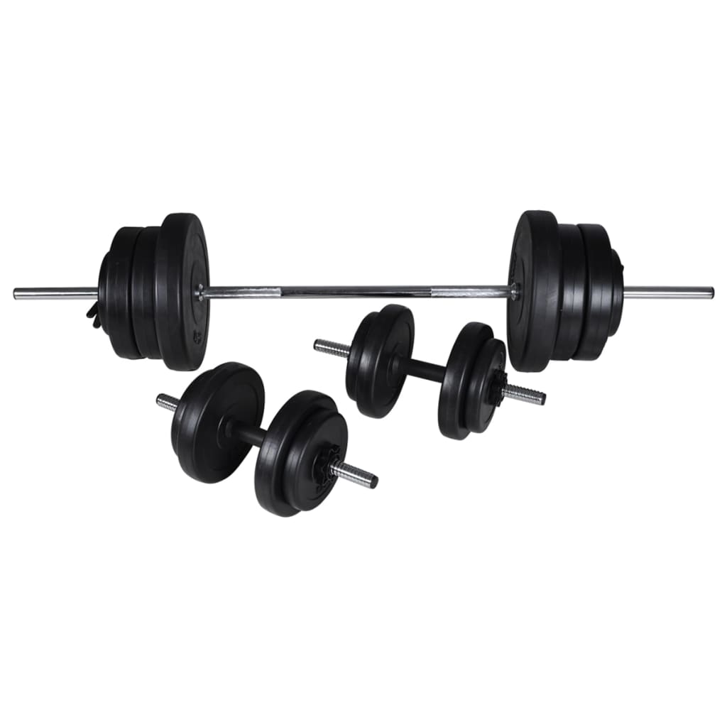 vidaXL Tour de musculation avec jeu d'haltères et poids 60,5 kg