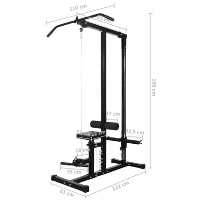 vidaXL Tour de musculation avec jeu d'haltères et poids 30,5 kg