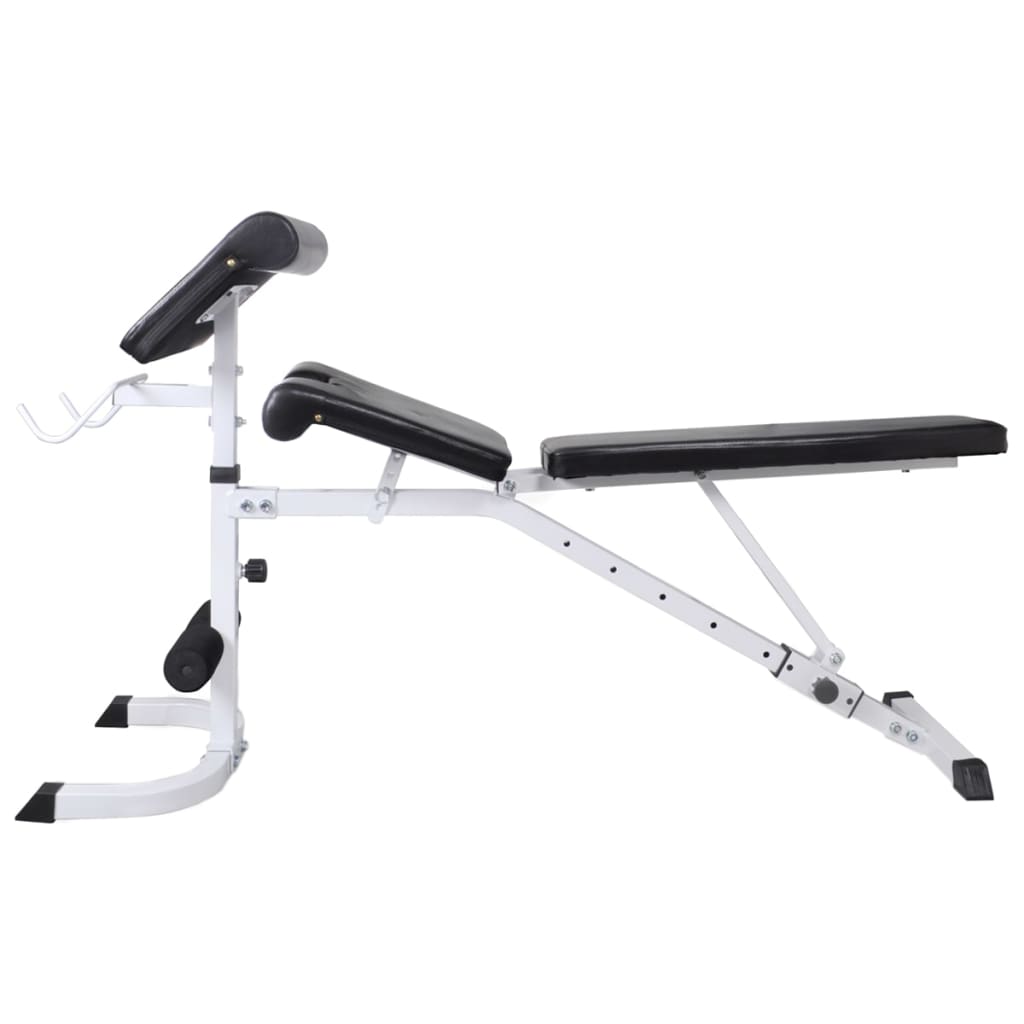 vidaXL Banc d'entraînement et support de poids jeu d'haltères 60,5 kg