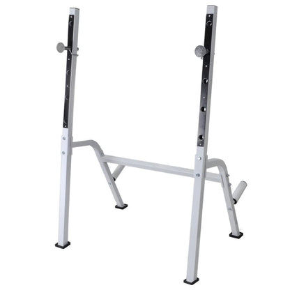 vidaXL Banc d'entraînement et support de poids jeu d'haltères 60,5 kg