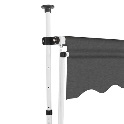 vidaXL Auvent manuel rétractable 150 cm Anthracite