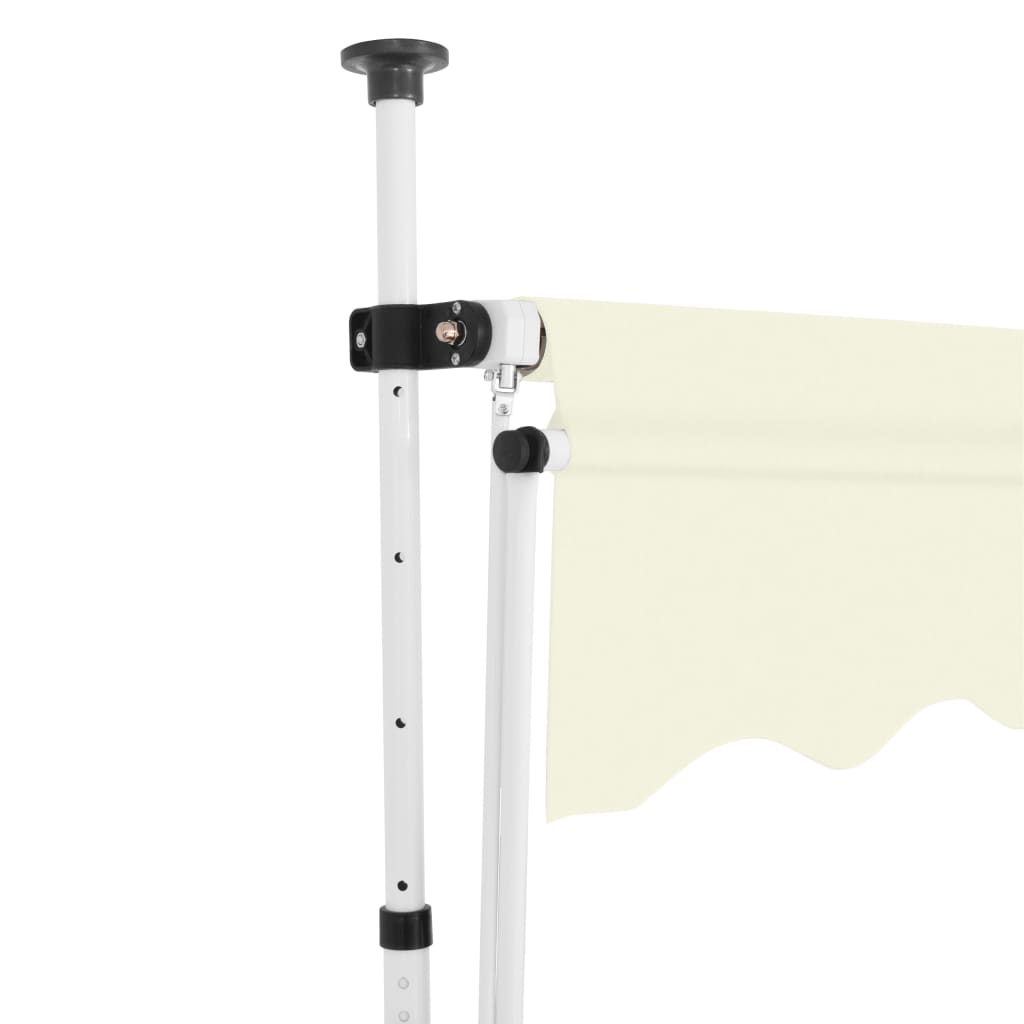vidaXL Auvent manuel rétractable 200 cm Crème