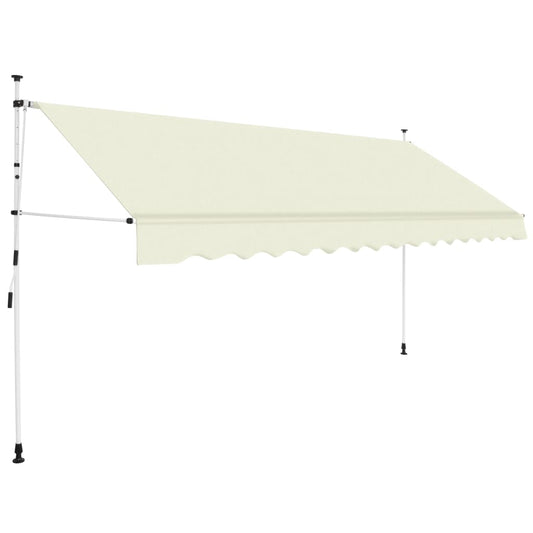vidaXL Auvent manuel rétractable 350 cm Crème