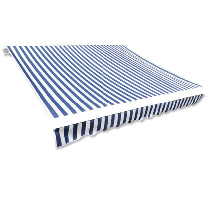 vidaXL Toile d'auvent Bleu et blanc 450x300 cm