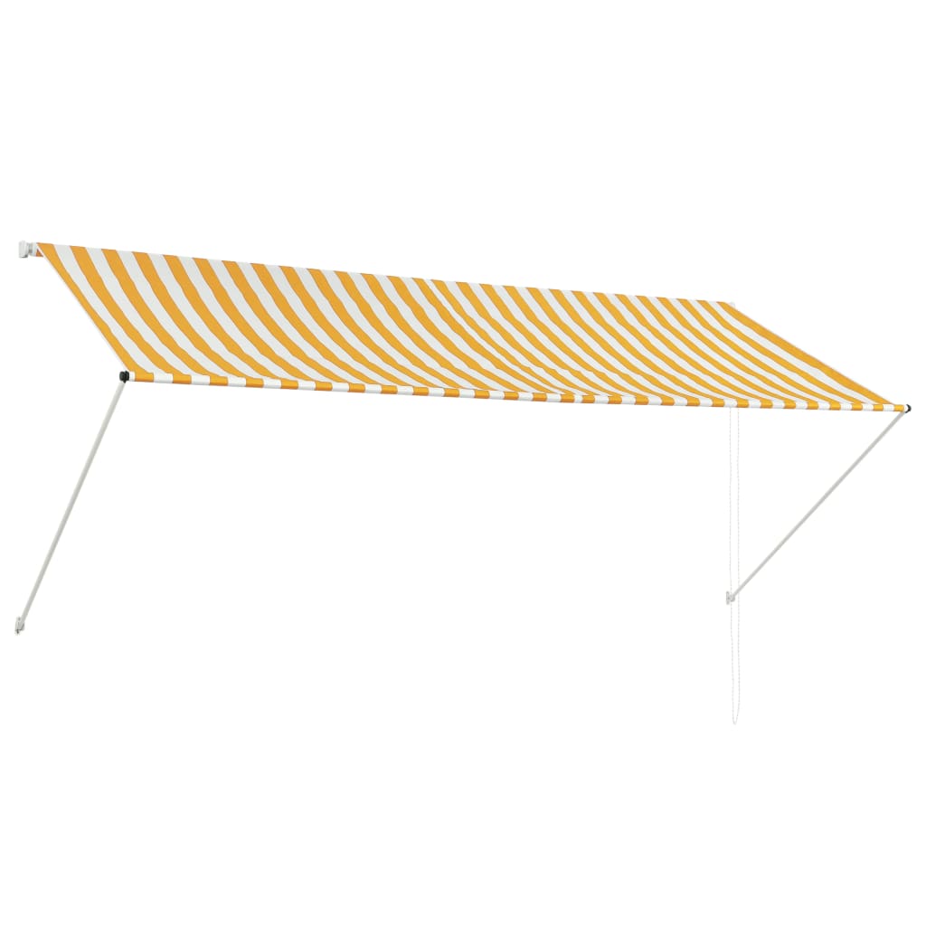 vidaXL Auvent rétractable 300x150 cm Jaune et blanc