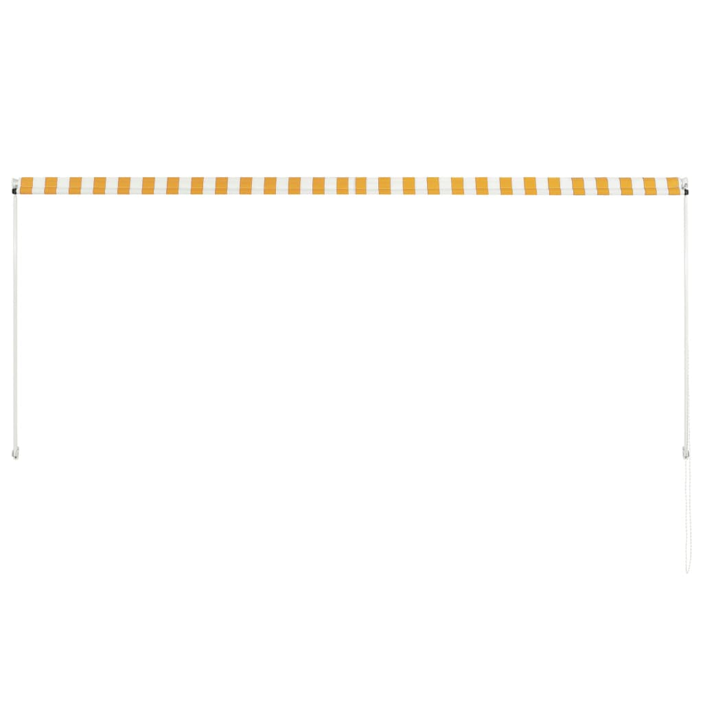 vidaXL Auvent rétractable 300x150 cm Jaune et blanc